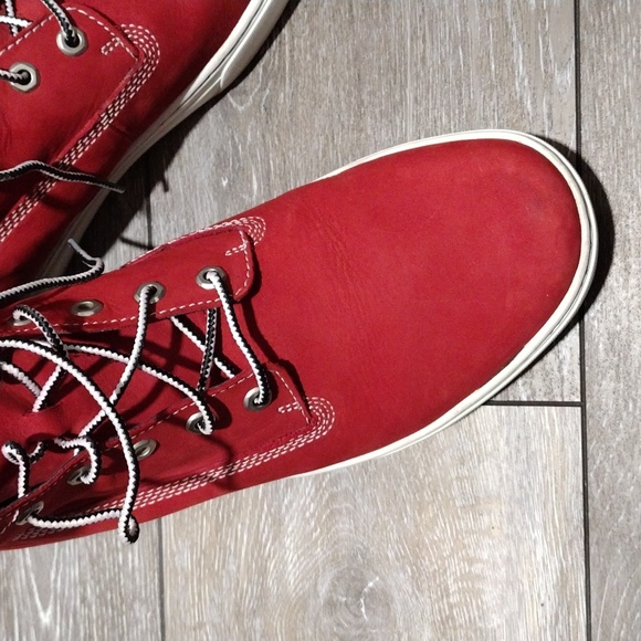 Timberland Earth keepers red suede high top boots. Mint condition. Size 11.5 main image 15